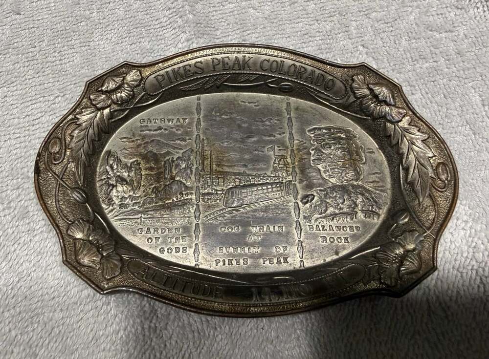 Vintage Pikes Peak Colorado Souvenir Dish